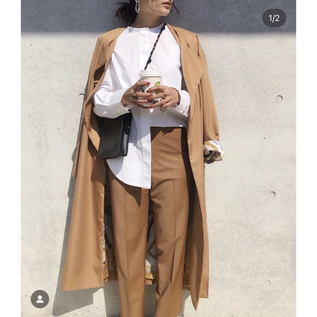 Ameri VINTAGE(アメリヴィンテージ)のAmeriVintage loose gown coat camel Free レディースのジャケット/アウター(ガウンコート)の商品写真