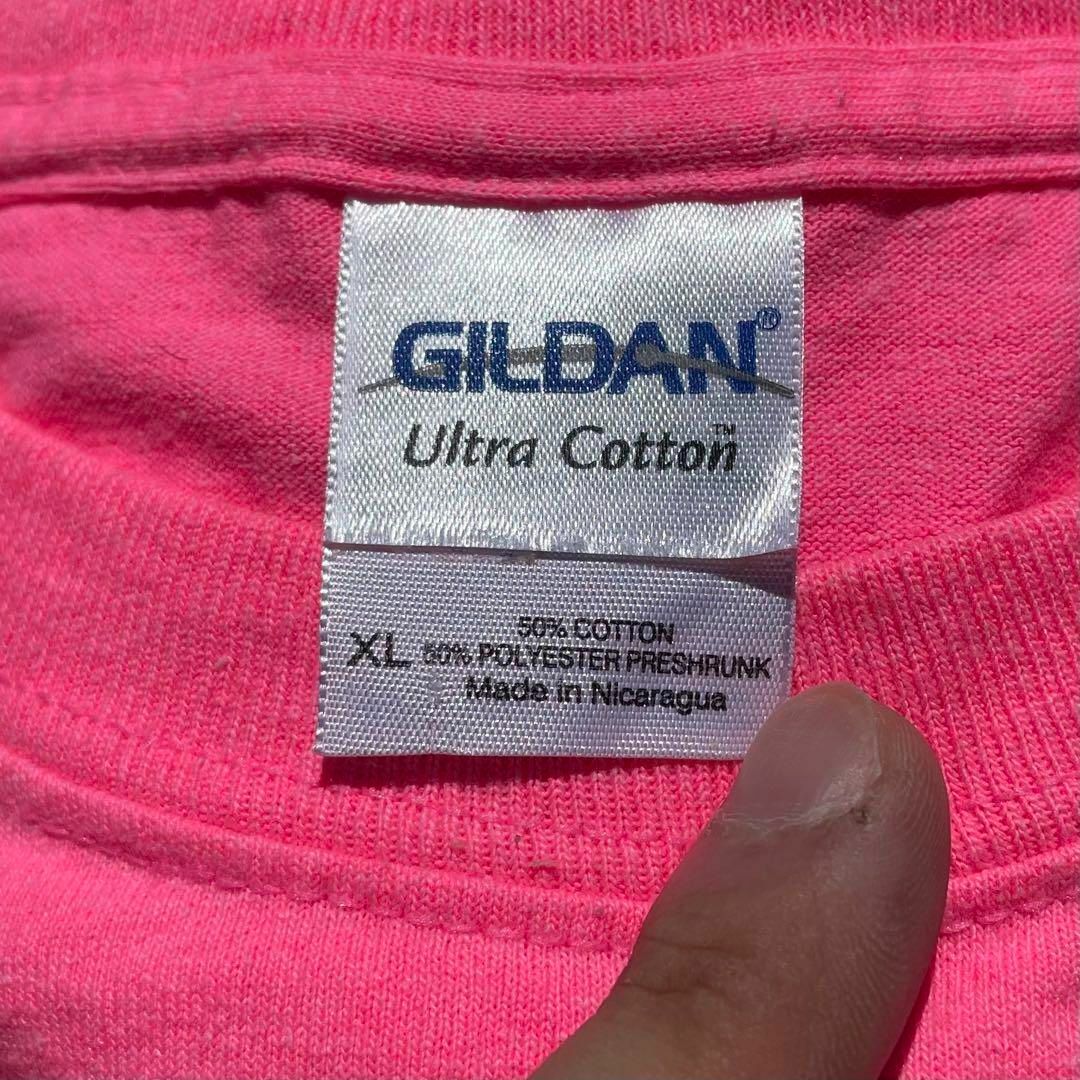 GILDAN(ギルタン)のGILDAN 淡桃杢 無地 XLサイズ ビッグサイズ 古着 Tシャツ メンズのトップス(Tシャツ/カットソー(半袖/袖なし))の商品写真