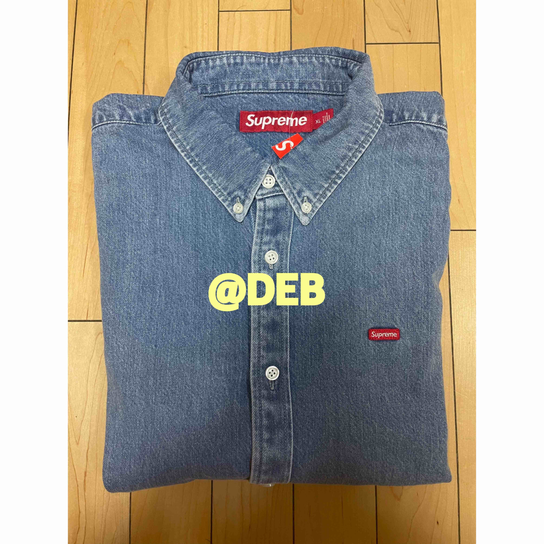 supreme small box shirts  denim sサイズ