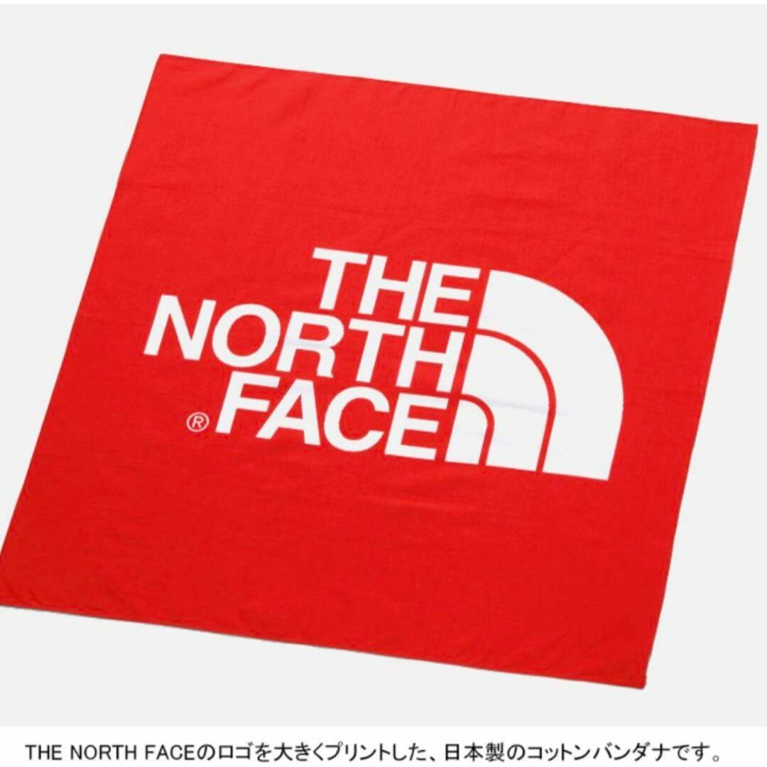 THE NORTH FACE(ザノースフェイス)の新品 ノースフェイス TNF ロゴ バンダナ NN22000　レッド メンズのファッション小物(バンダナ/スカーフ)の商品写真