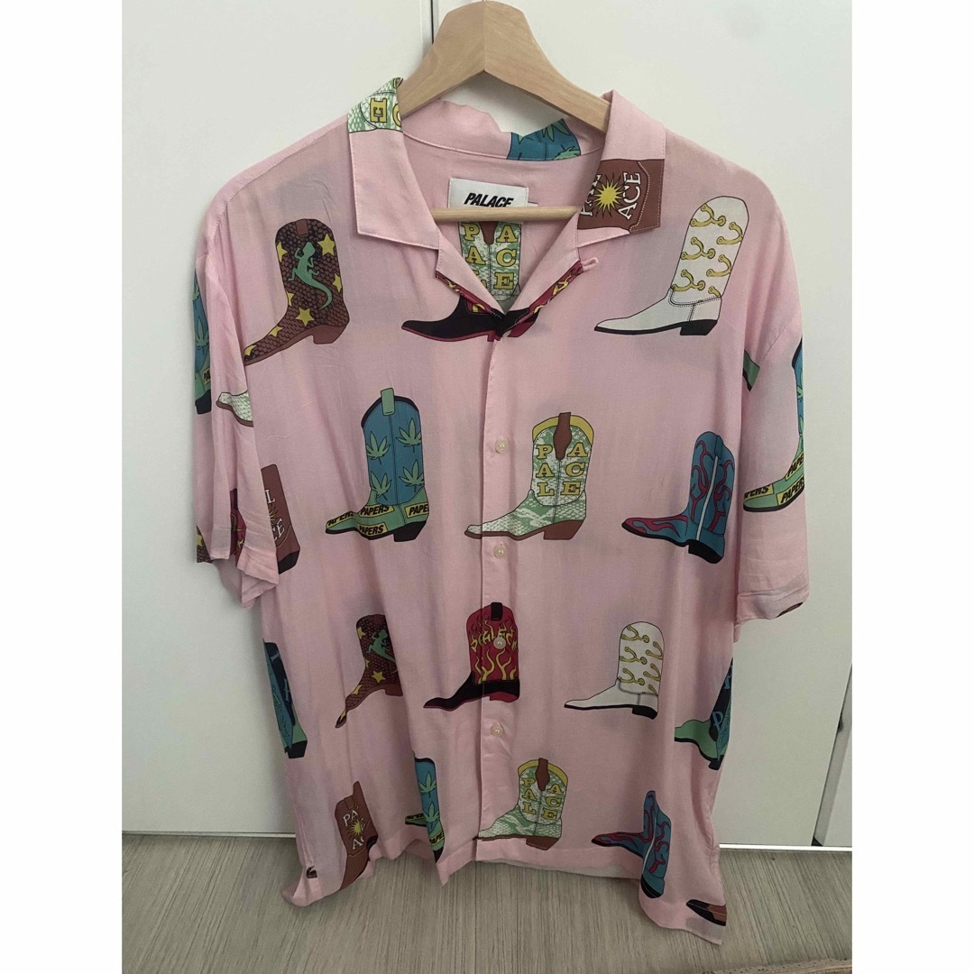 値下げ‼️PALACE Boots Shirt "Pink" サイズL