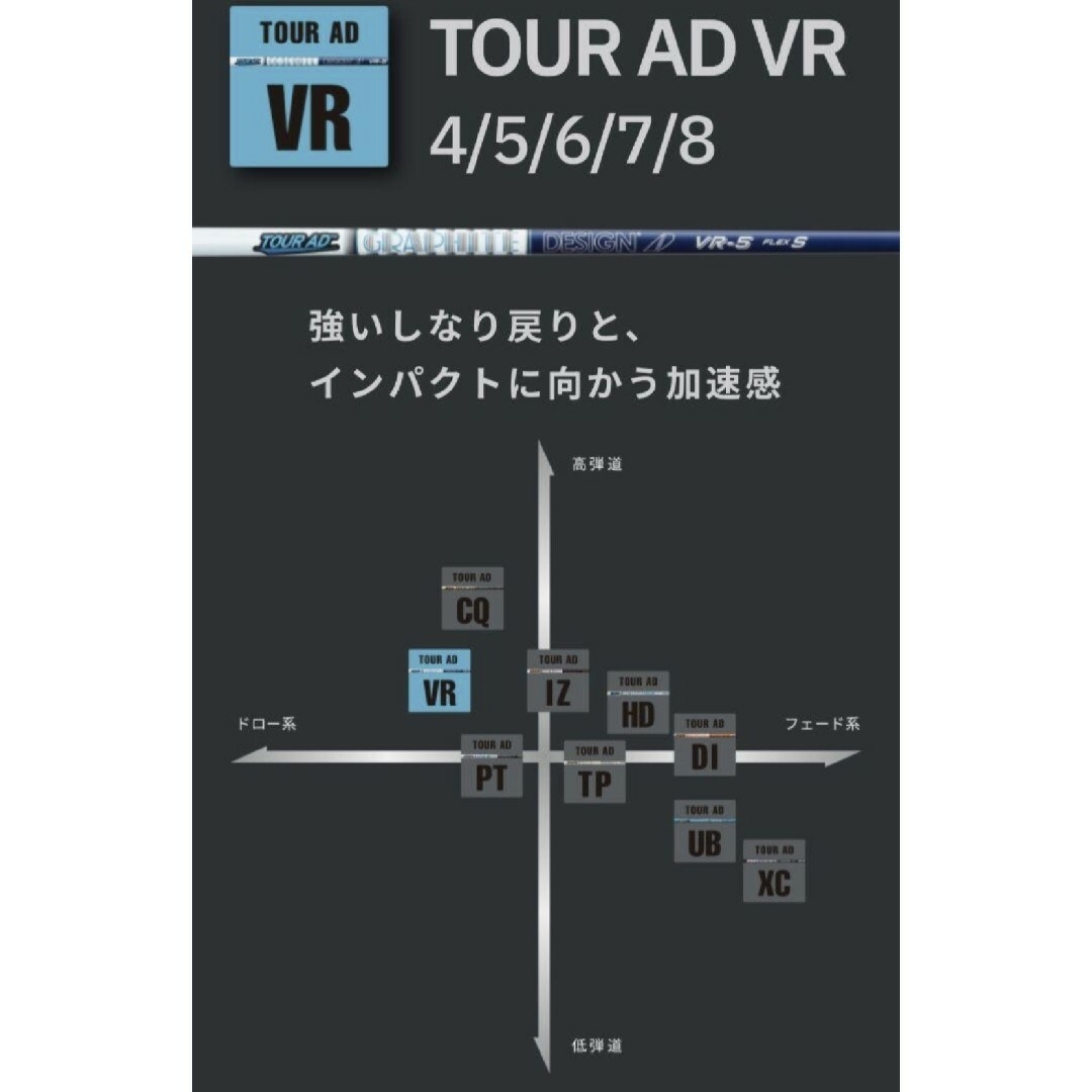 テーラーメイドドライバー用シャフト TOUR AD VR-7S