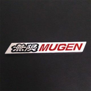 ホンダ(ホンダ)の無限 MUGEN 　エンブレムプレート　Cタイプ　Black & Red 1枚(車外アクセサリ)