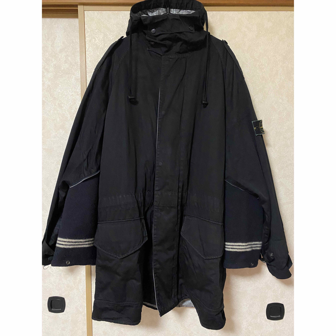 STONE ISLAND モッズコート ブラック 80s 90s STONE ISLAND モッズコート ブラック 80s 90s