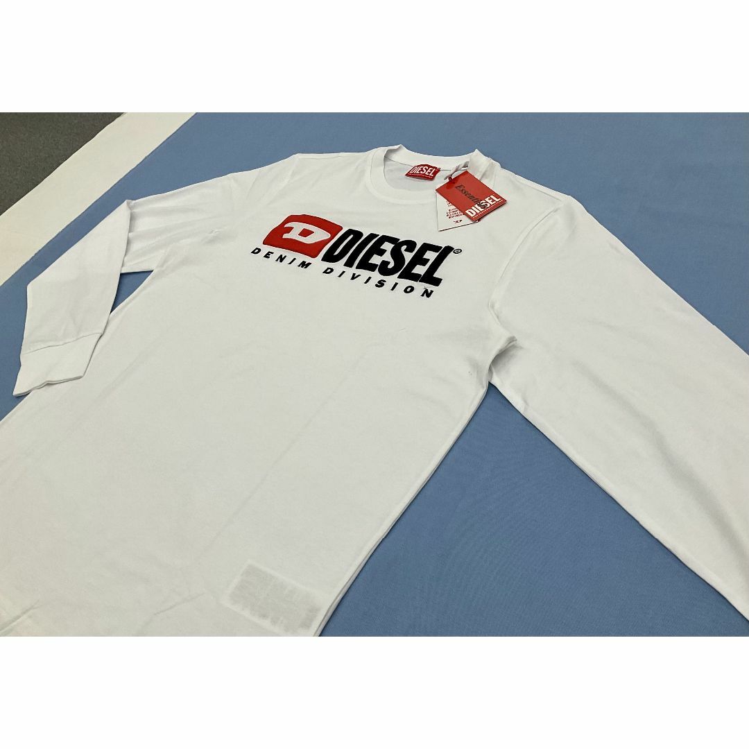 DIESEL - ディーゼル 長袖Tシャツ 20B23 XL ホワイト 新品 ロゴ A03768