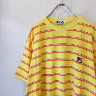 フィラ(FILA)のFILA フィラ　ボーダーTシャツ　イエロー　/Y2248(Tシャツ/カットソー(半袖/袖なし))