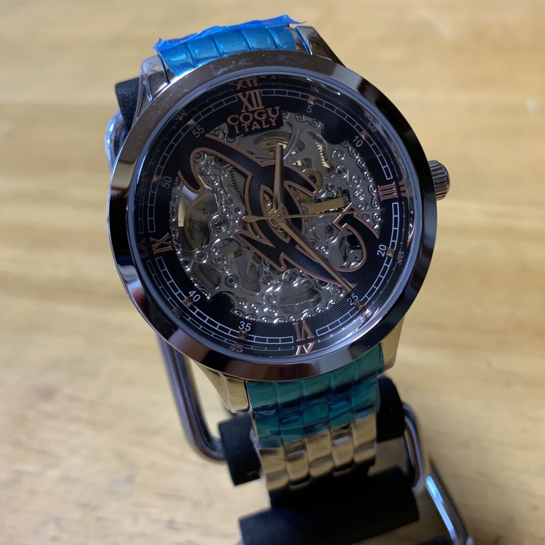 新品✨COGU コグ 腕時計 自動巻き フルスケルトン 3007M-RG