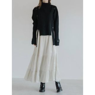 エイメル(amel)の【Amel】　tired satin skirt(ロングスカート)