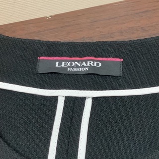 レオナール LEONARD ノーカラー ジャケット ブラック 黒 40