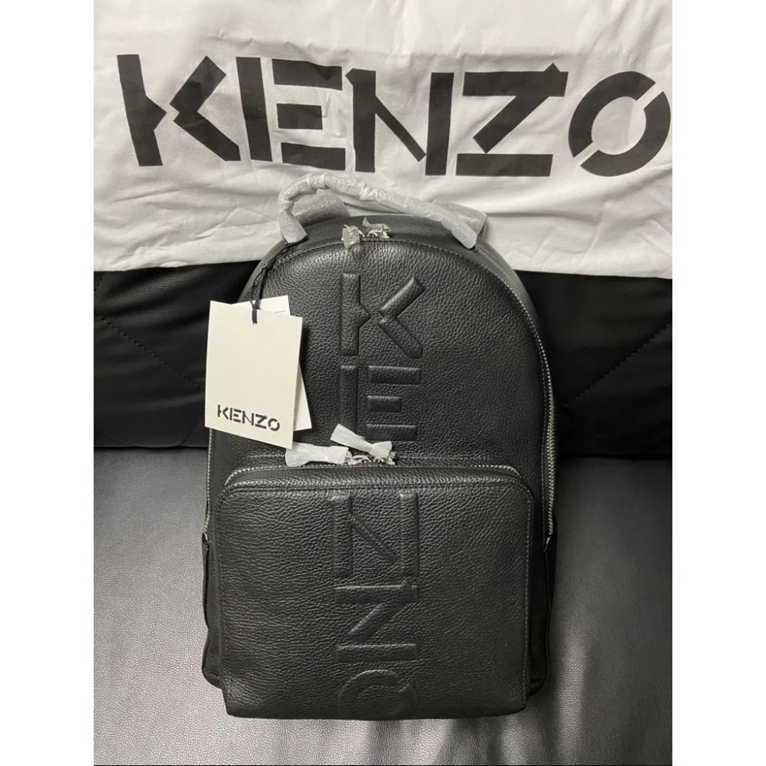 【再値下げ】KENZO  ロゴレザーリュック【新品未使用タグ付き】