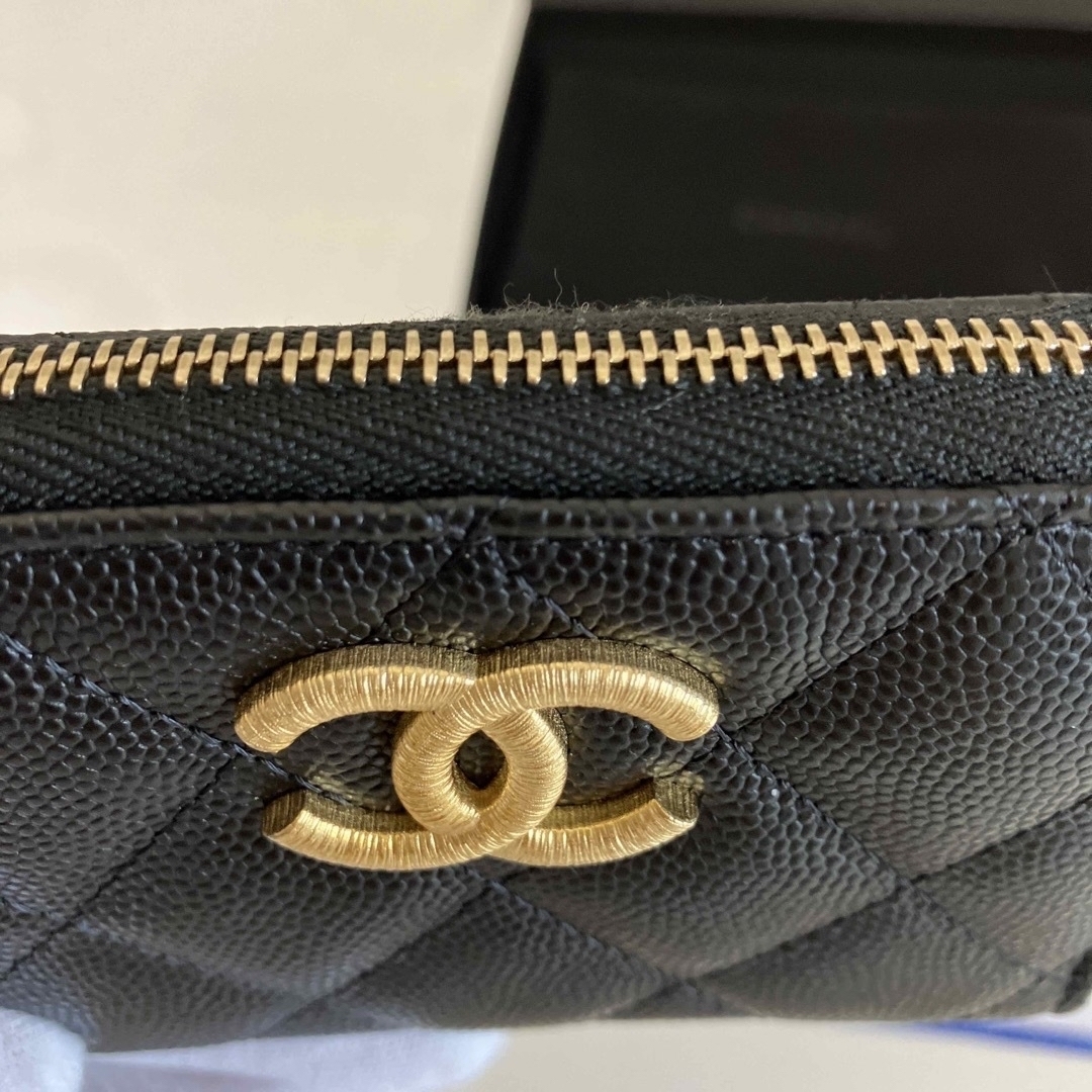 CHANEL 新作 ジップコインパース カードケース 財布 ブラック