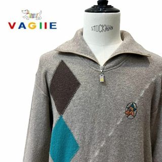 バジエスポーツ(VAGIIE SPORT)の美品 VAGIIE SPORT 長袖 ハーフジップ ウール ニット セーター(ニット/セーター)