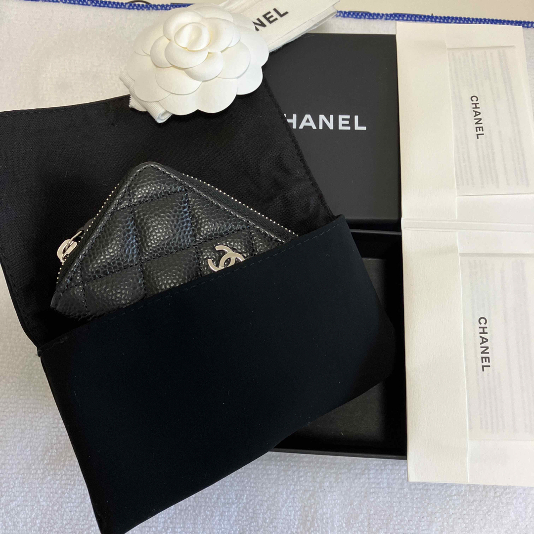 CHANEL ジップコインパース シルバー金具 新品