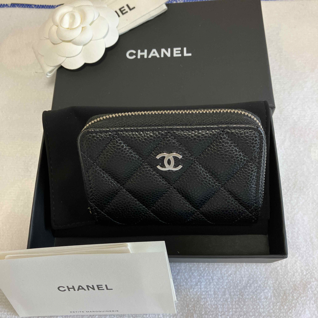 CHANEL ジップコインパース シルバー金具 新品