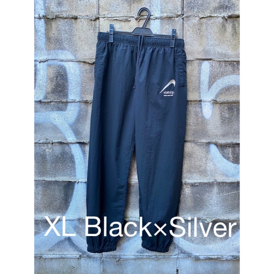 Reverse Etavirp Nylon Pants Black Silver