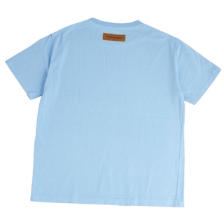 ルイヴィトン(LOUIS VUITTON)の美品 ルイヴィトン LOUIS VUITTON Tシャツ カットソー 20SS 半袖 ショートスリーブ インサイドアウト ロゴ トップス メンズ L ライトブルー(Tシャツ/カットソー(半袖/袖なし))