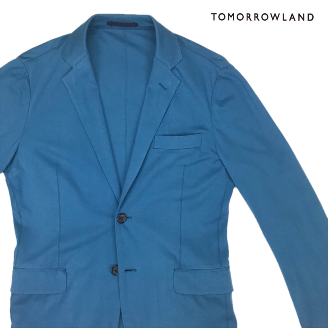 トゥモローランド着用わずか♪♪ ロイヤルブルー ポンチ生地 テーラードジャケット約60㎝生産国
