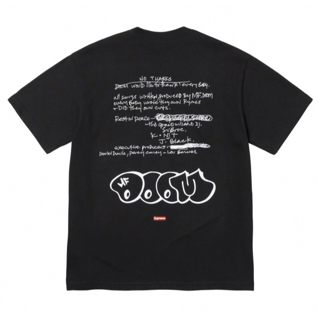 L Supreme Mf Doom Tee ブラック 即完売 新品未使用未開封 - Tシャツ