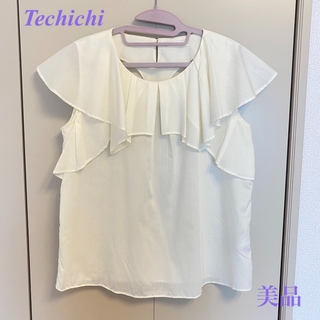 テチチ(Techichi)の【美品】Techichi テチチ ブラウス ホワイト(シャツ/ブラウス(半袖/袖なし))
