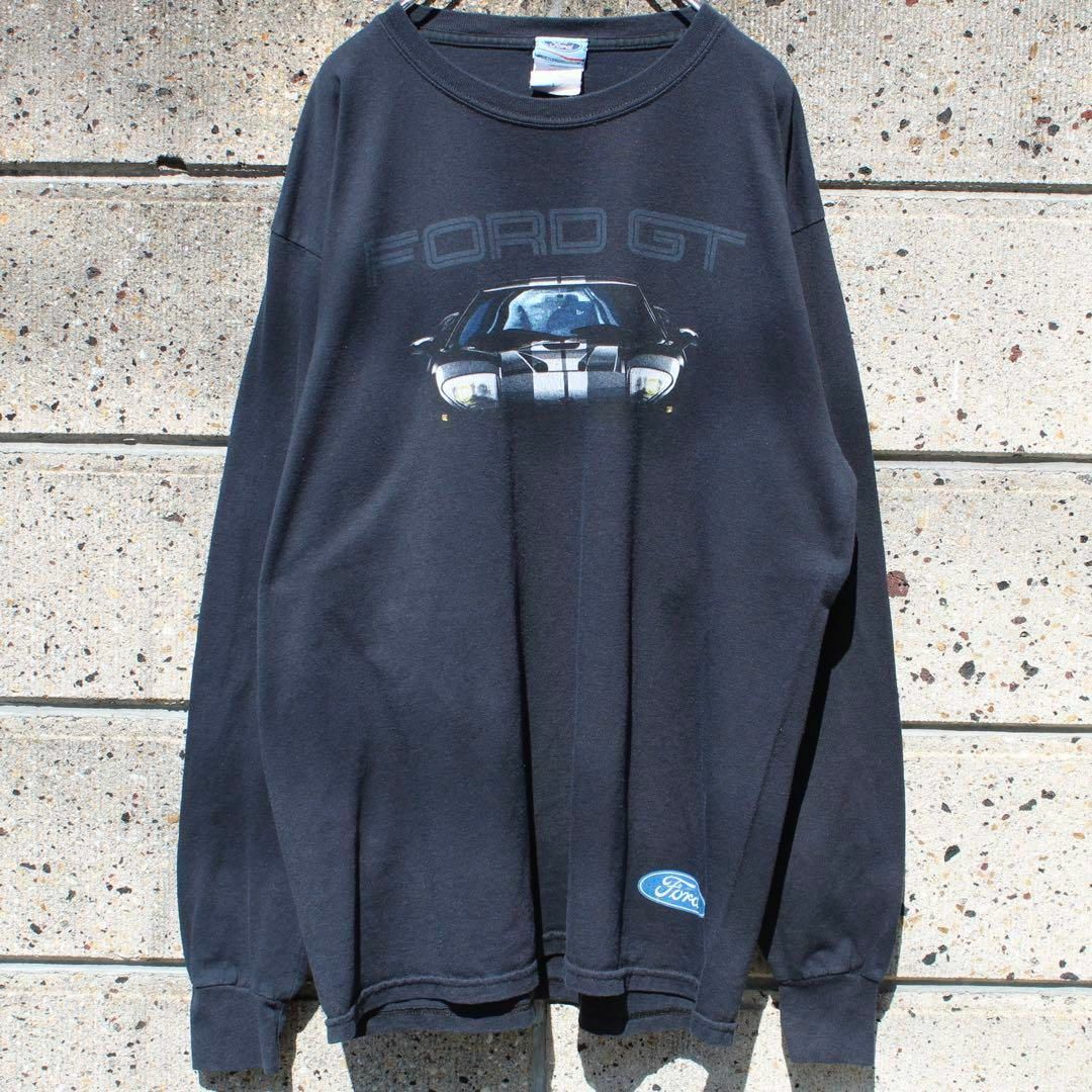 FORD GT オフィシャル ブランドロゴ入り 大きめサイズ ロングTシャツ 1