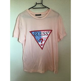 ゲス(GUESS)の【古着】GUESS ピンクTシャツ(Tシャツ/カットソー(半袖/袖なし))