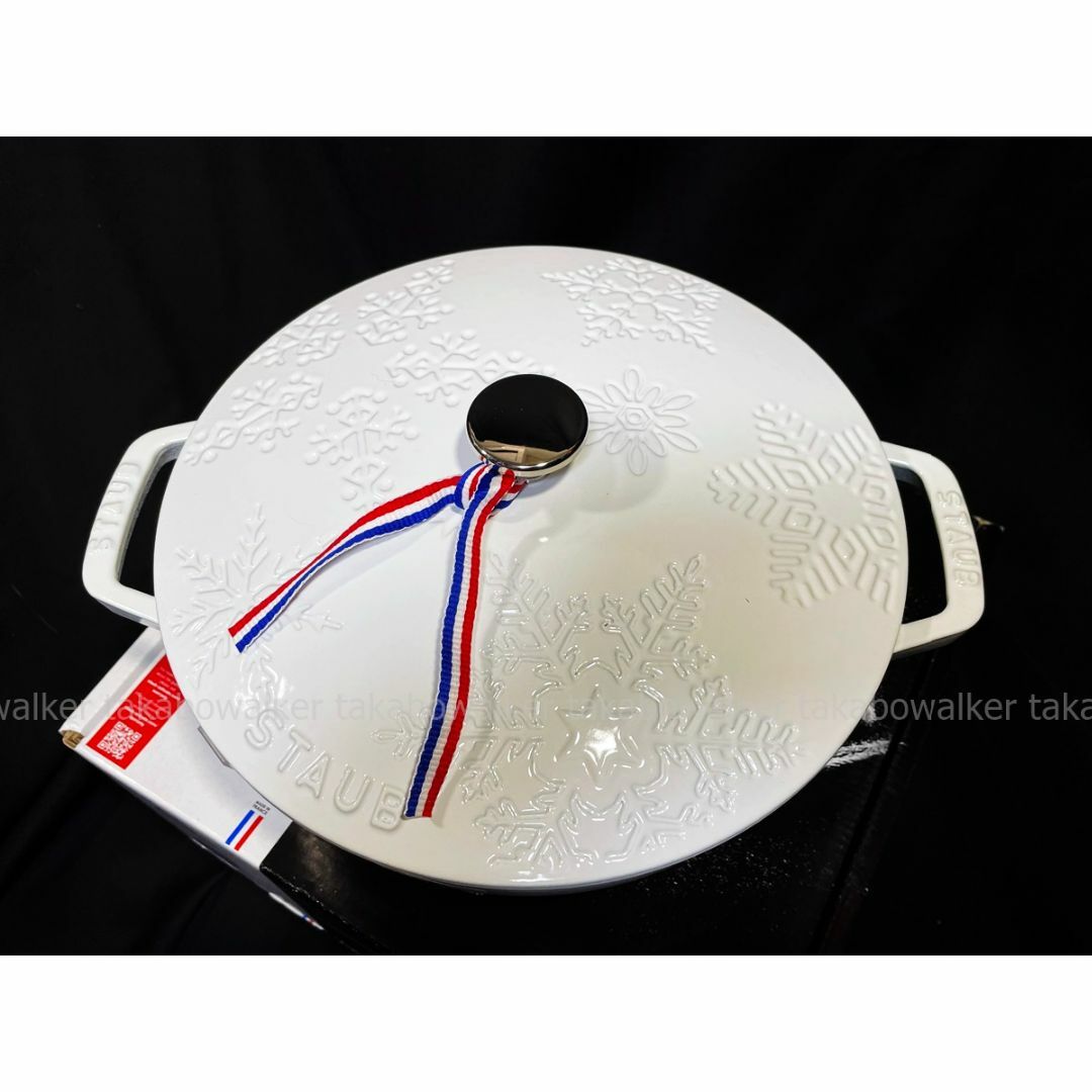 限定品 Staub ストウブ スノークリスタルココット ホワイト 24cm - 鍋