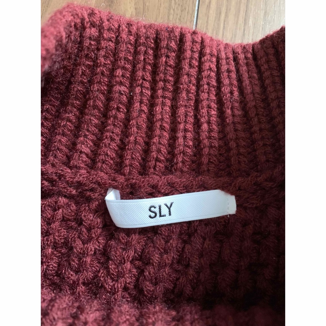 SLY(スライ)のSLY ニット ボルドー レディースのトップス(ニット/セーター)の商品写真