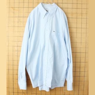 ラコステ(LACOSTE)のビッグサイズ フレンチラコステ 長袖ボタンダウンシャツ ブルー 2XL aw40(シャツ)