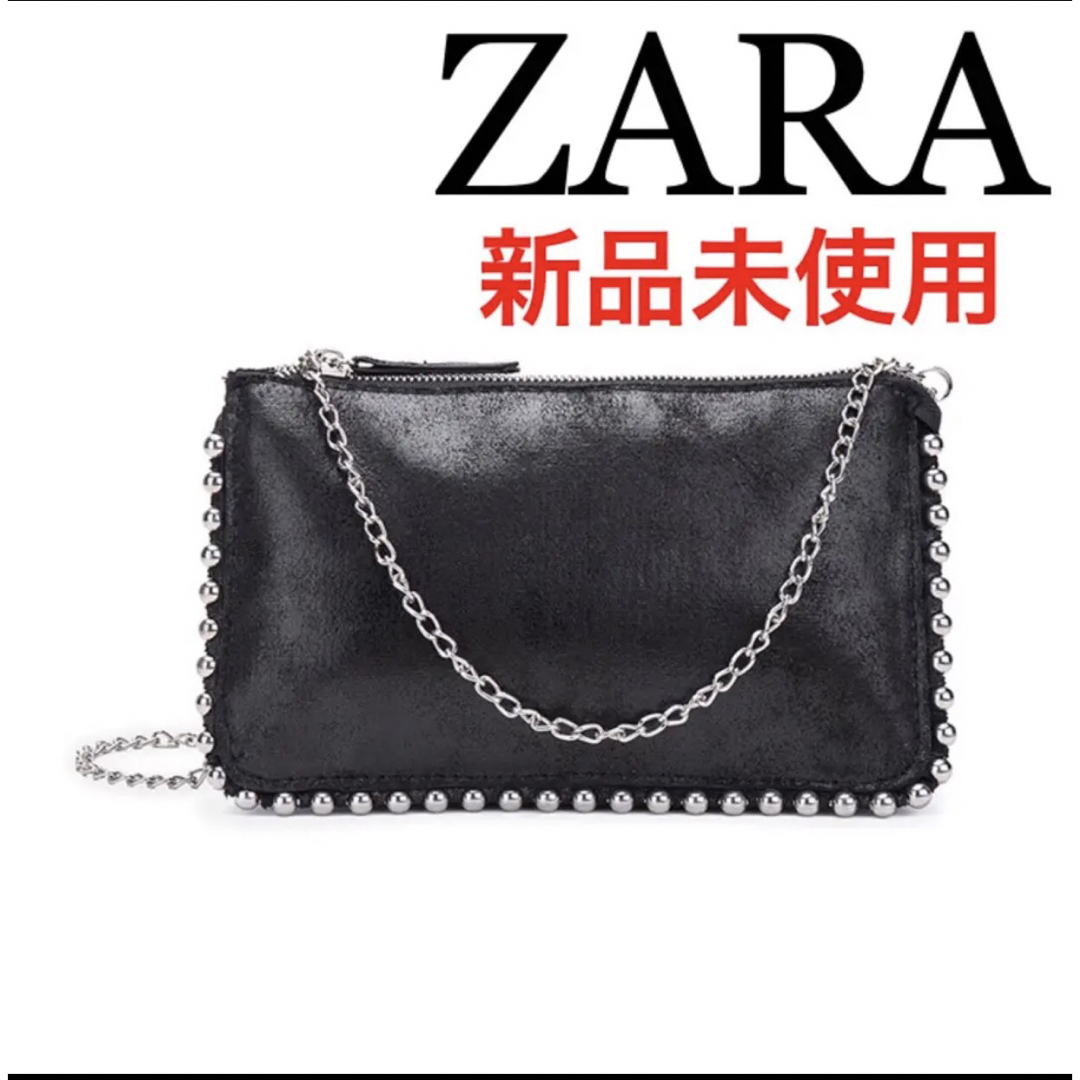 ZARA(ザラ)の❤️新品未使用品❤️ ZARA スタッズ付き チェーンバッグ クロスボディバッグ メンズのバッグ(ショルダーバッグ)の商品写真