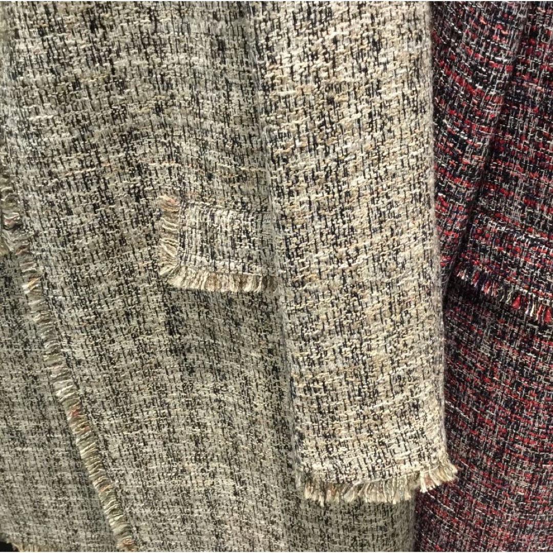Theory - theory 20SS 華やかミックスツイード ノーカラーコート Theory - theory 20SS 華やかミックスツイード ノーカラーコート