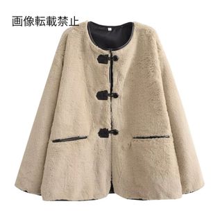 🧡9月新作🍄12206◆ファー ダッフルコート(ダッフルコート)