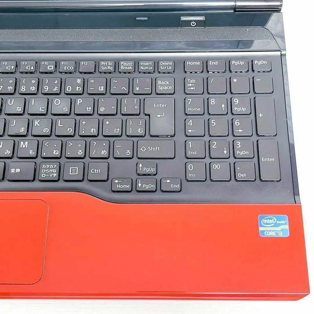 Corei3/メモリ8GB/SSD/Win11/オフィス/赤/ノートパソコン