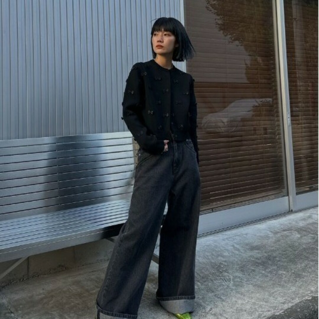 Ameri VINTAGE - AmeriVINTAGE MANY RIBBON SHORT KNIT TOPの通販 by