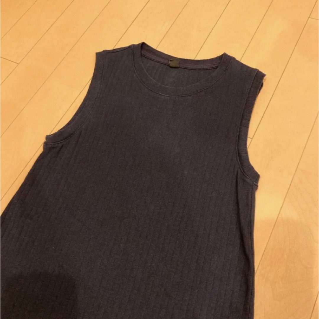 UNIQLO(ユニクロ)のユニクロ リブタンクトップ チュニック丈 レディースのトップス(チュニック)の商品写真