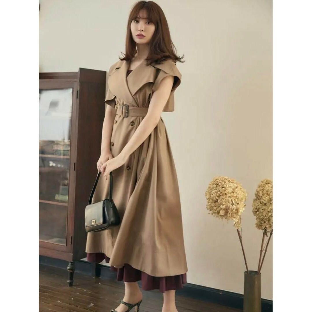 Sleeveless Twill Trench Dress