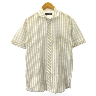 アレグリ(allegri)のアレグリ allegri チェックシャツ 半袖 ブラウン アイボリー メンズ(シャツ)