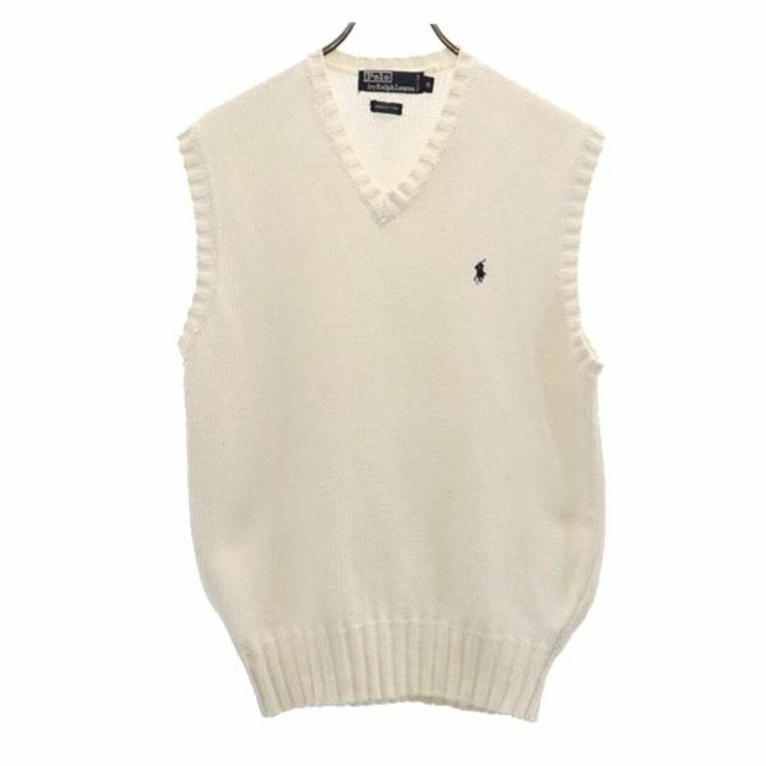 ポロバイラルフローレン ニット ベスト M ホワイト系 Polo by Ralph Lauren ロゴ メンズ 【中古】 【230916】 | フリマアプリ ラクマ