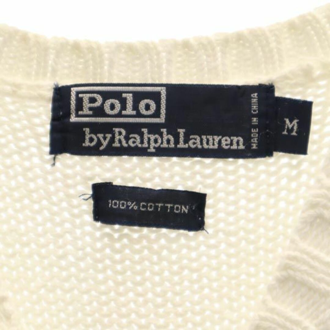 ポロバイラルフローレン ニット ベスト M ホワイト系 Polo by Ralph