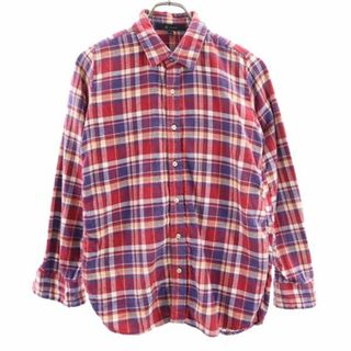 ジョンブル(JOHNBULL)のジョンブル 日本製 チェック 長袖 シャツ S レッド系 Johnbull レディース 【中古】  【230916】(シャツ/ブラウス(半袖/袖なし))