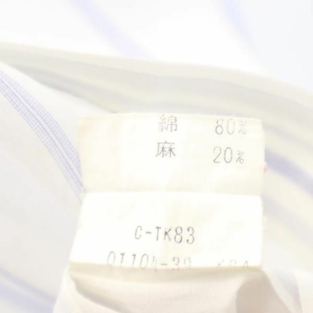 BURBERRY - バーバリーズ 90s リネンブレンド ストライプ 長袖 シャツ