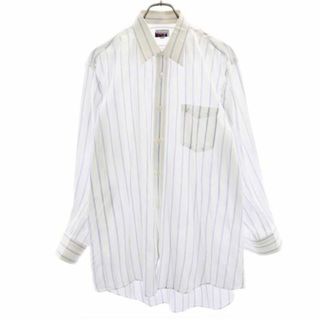 BURBERRY - バーバリーズ 90s リネンブレンド ストライプ 長袖 シャツ