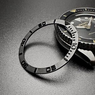 セイコー(SEIKO)のSKX SBSA 等用 セラミック フラット ベゼル ヨットマスター ブラック(腕時計(アナログ))