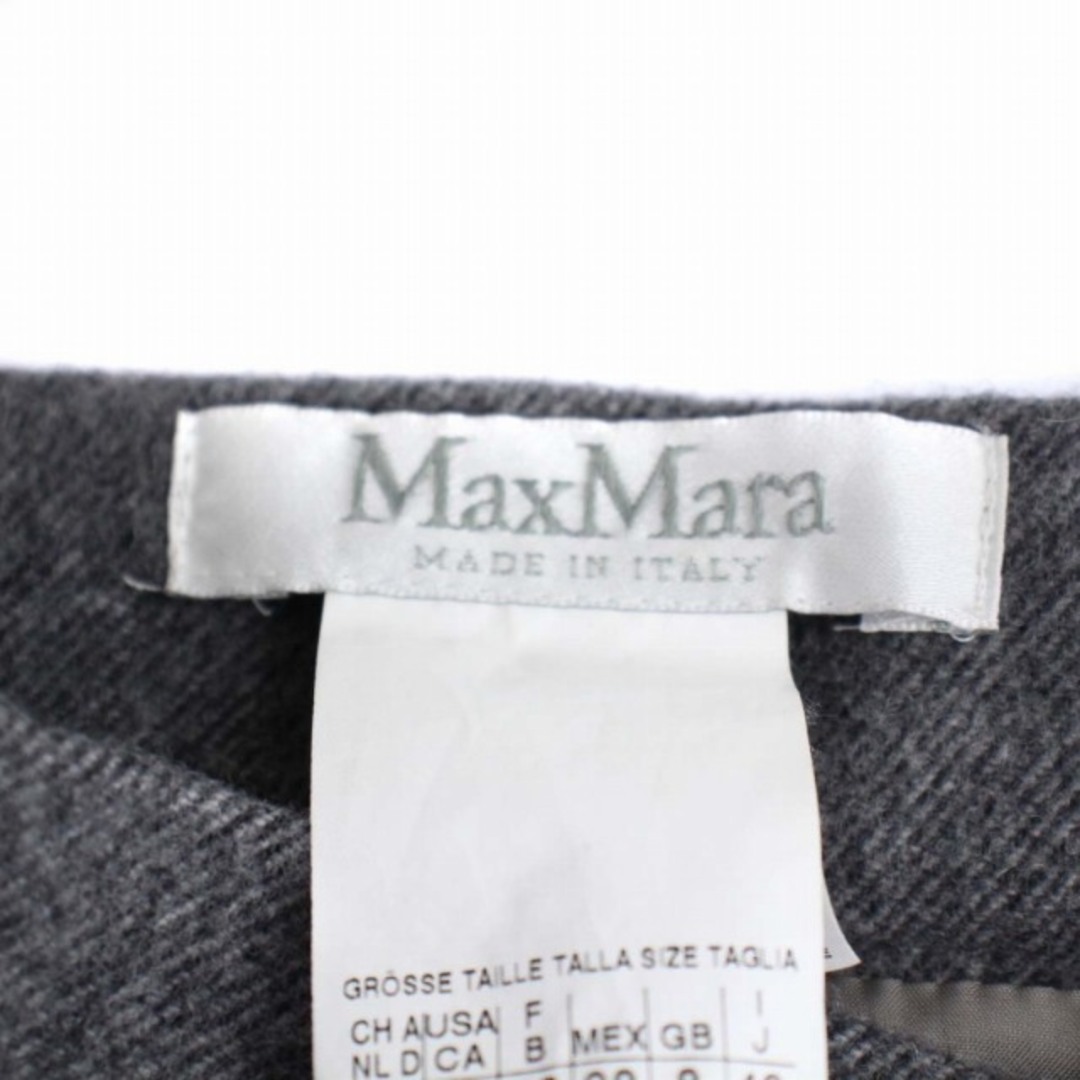 マックスマーラ MAX MARA フレアスカート ひざ丈 ウール M グレー