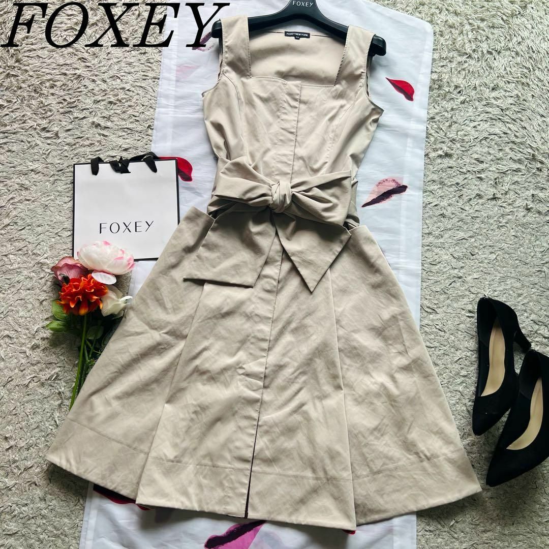 FOXEY NEW YORK - 【美品】FOXEY NEW YORK ビックリボンワンピース