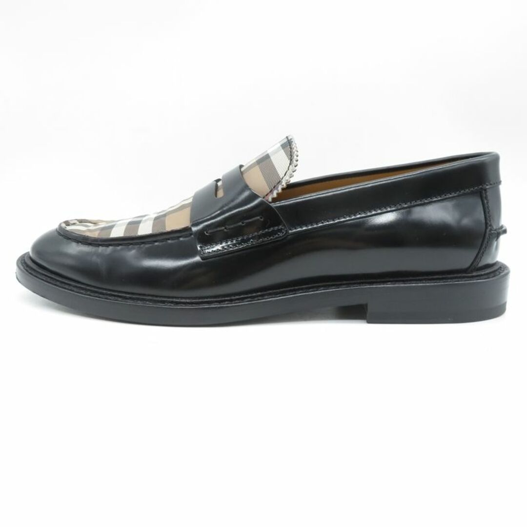 BURBERRY 23aw CHECK PANEL LEATHER LOAFER