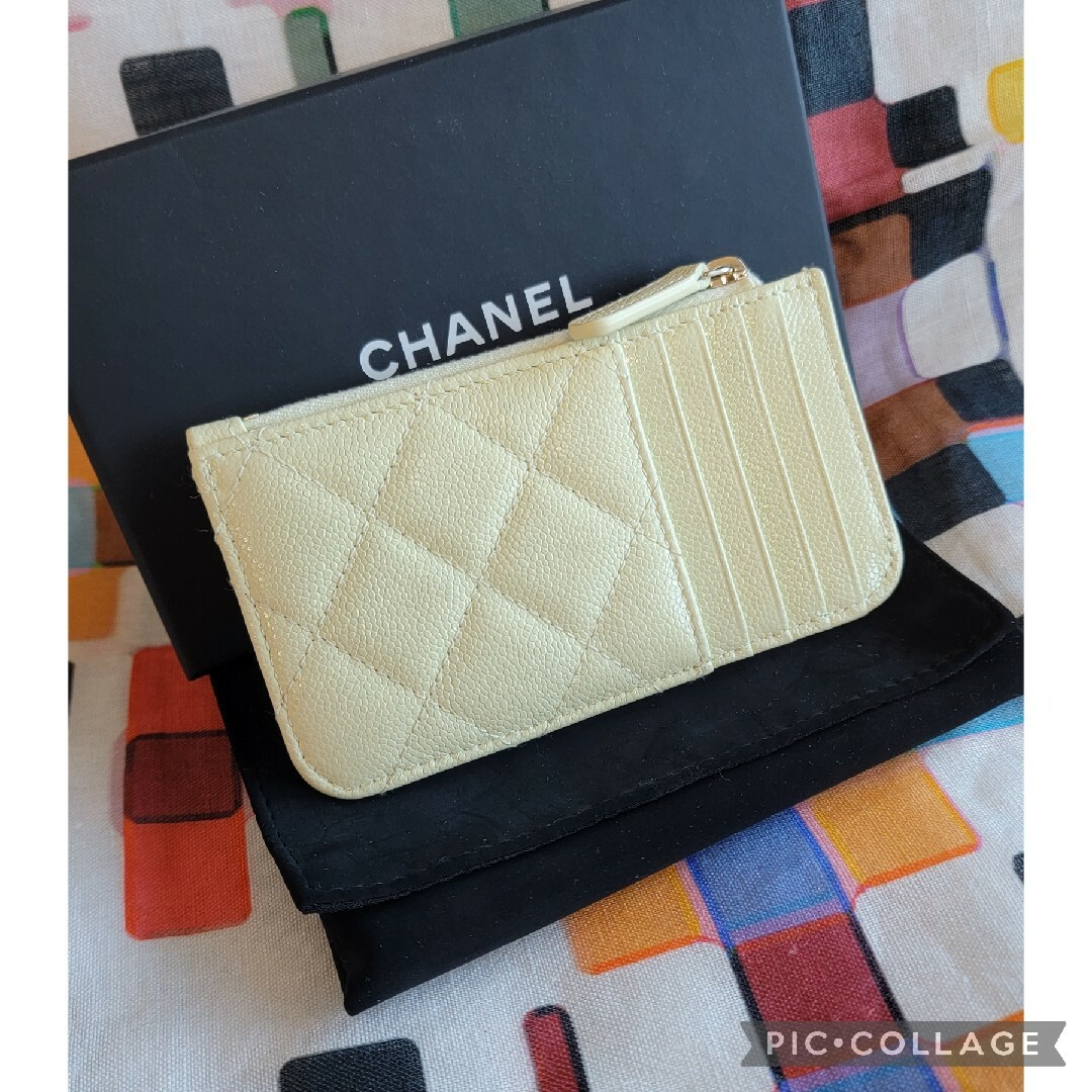 CHANEL 極々美品 キャビアスキン マトラッセ コインケース フラグメント