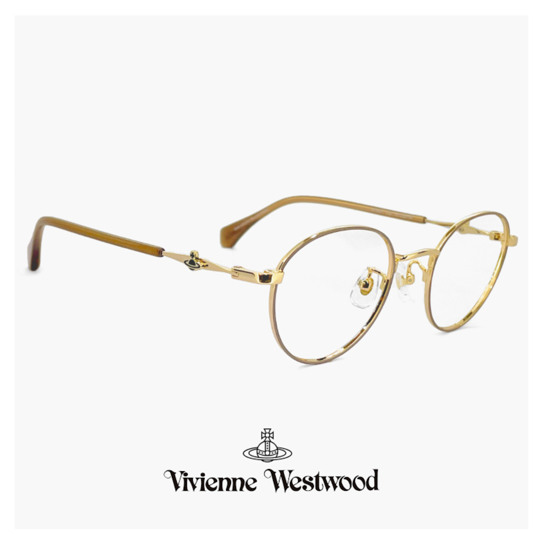 【新品】 ヴィヴィアン ウエストウッド メガネ 40-0001 c02 47mm レディース 小さめ Vivienne Westwood 眼鏡 女性 ブランド 小さい 小振り ボストン 型 幅 狭い メガネ フレーム アジアンフィット モデル ビビアンファッション小物