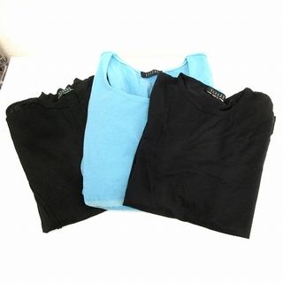 アツロウタヤマ(ATSURO TAYAMA)のアツロウタヤマ Tシャツ ニット カーディガン 3点セット 黒 青 36(Tシャツ(半袖/袖なし))