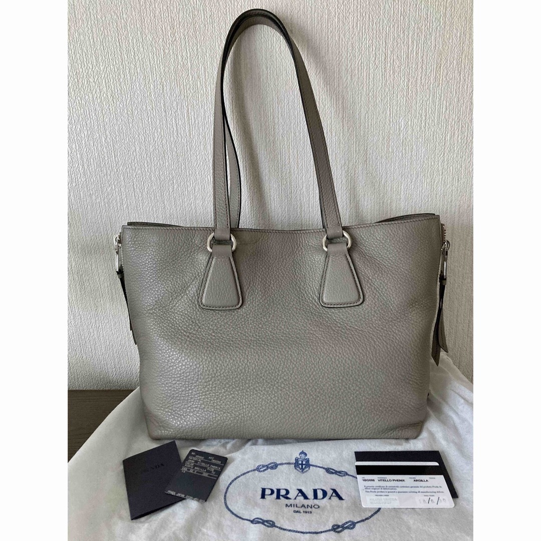 PRADA*レザーショルダートートバッグ-