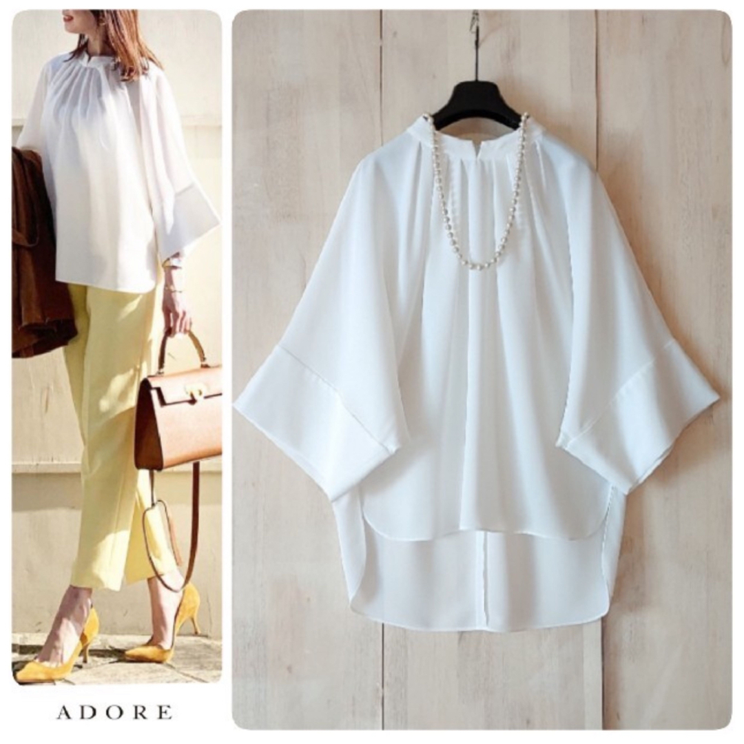 ◆幻◆ 希少　定価3.7万円 ADORE VERY掲載ドライジョーゼットブラウス